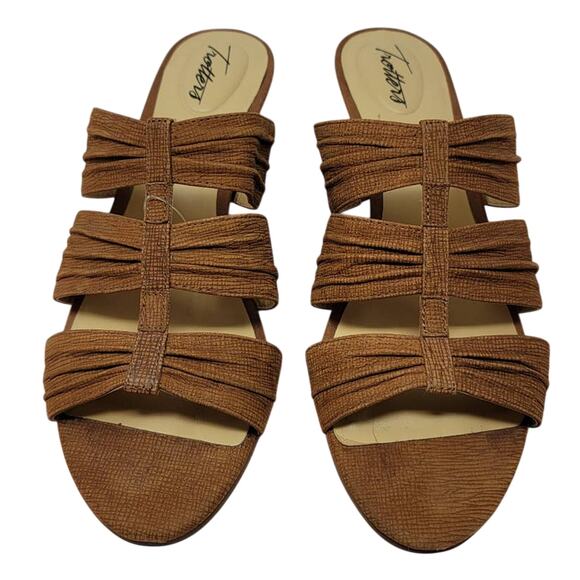 Trotters Damen Mia Slides CognacWedge Strappy Summer Women's Sandal 9N - Picture 1 of 6